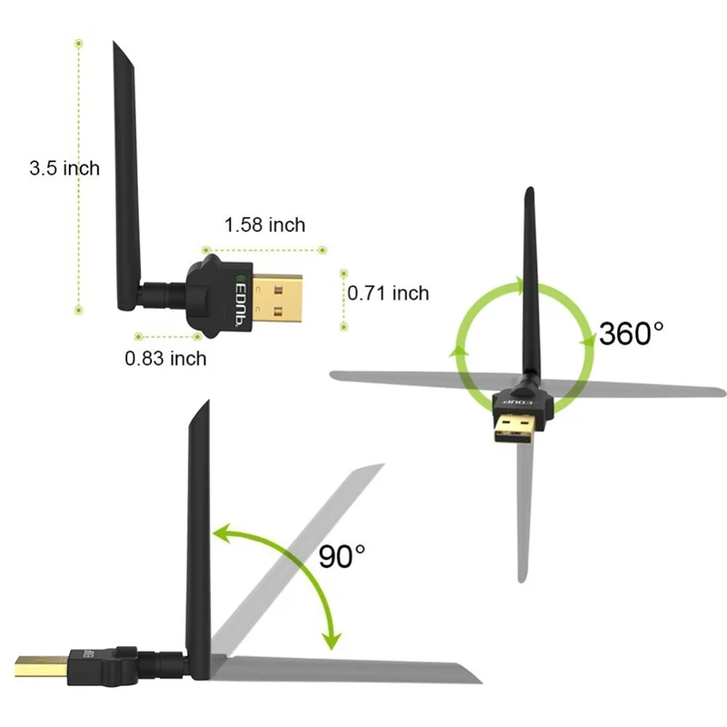 EDUP 1300 Мбит/с AC USB WiFi адаптер 2 4G/5 ГГц двухдиапазонный беспроводной Wifi ключ сетевая