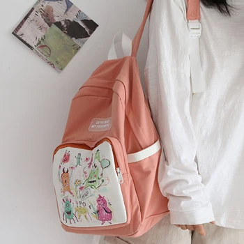 

Women Graffiti Draw Backpack High Quality Female Schoolbag Backpacks for Teenage Girls Waterproof Nylon Travel Backpack Mochila