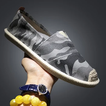 

Men Canvas Shoes Slip on Loafers Men Summer Casual Shoes Espadrilles Shoes Men Breathable Sneakers for Men Dropshipping AODLEE