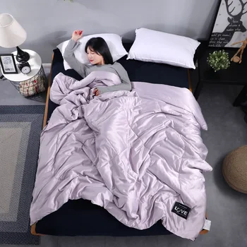

New Comforter Summer Blanket Quilt Duvet Washable Ice soft Silk Air Conditioning Comforter Quilt Blanket