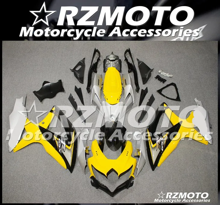 ABS мотоцикл обтекатель комплект для SUZUKI GSXR600 750 K8 2008-2010 год кузов литья под давлением Магазин № 1141