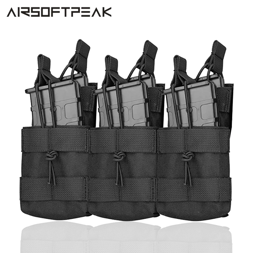 Тактический MOLLE тройной Открытый Топ подсумок быстро AK AR M4 FAMAS маг дампа патронов