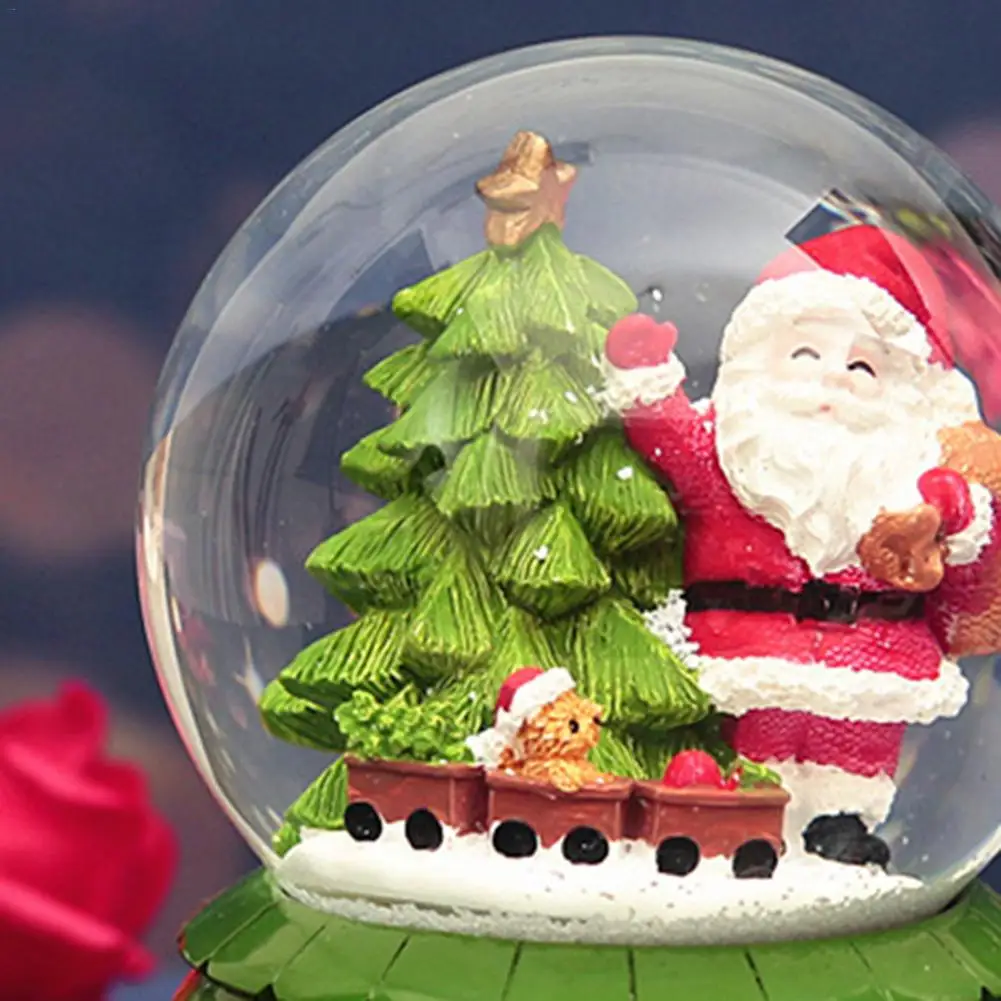 Музыкальная шкатулка Hristmas с изображением снежного шара Санта Клауса