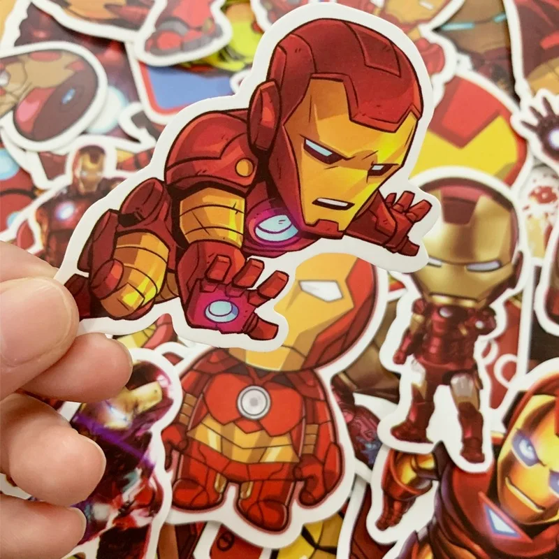 35 шт. Железный человек мультфильм наклейка s Marvel Мстители для элементы стайлинга для ноутбука и автомобиля телефон велосипеды багаж ПВХ водонепроницаемый DC стикер