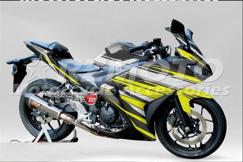 4 подарки стиль ABS литьевая форма мотоцикл Обтекатели подходит для YAMAHA R3 R25- 15-19 Кузов Набор черный белый желтый - Цвет: black white yellow