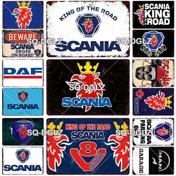 

Scania Metal Sign Vintage Plaque Truck Tin Sign Wall Decor For Bar Pub Metal Crafts Retro Party Poster Gift Custom Wholesale