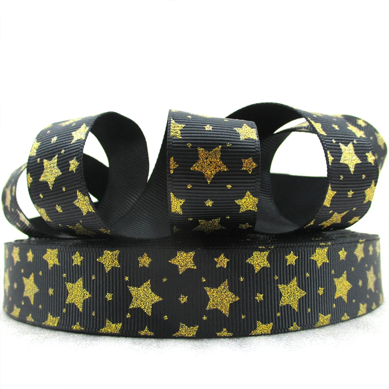 1044891006 David accessories, 50 ярдов, 7/8 дюйма(22 мм), лента с принтом в виде звезд, Полиэстеровая корсажная лента, сделай сам, для дома, подарочная упаковка, 50Yc3097 - Цвет: 1044891006