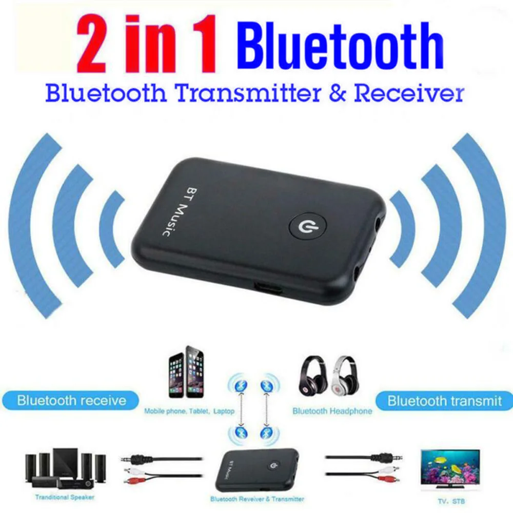 Домашний 2в1 Bluetooth V4.2 беспроводной аудио передатчик fm-приемник 3,5 мм адаптер