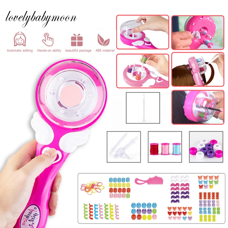 Trenza de pelo eléctrica automática para niñas, herramienta de peinado trenzado con estilo, máquina de giro, rodillo de tejer, juguetes para niños