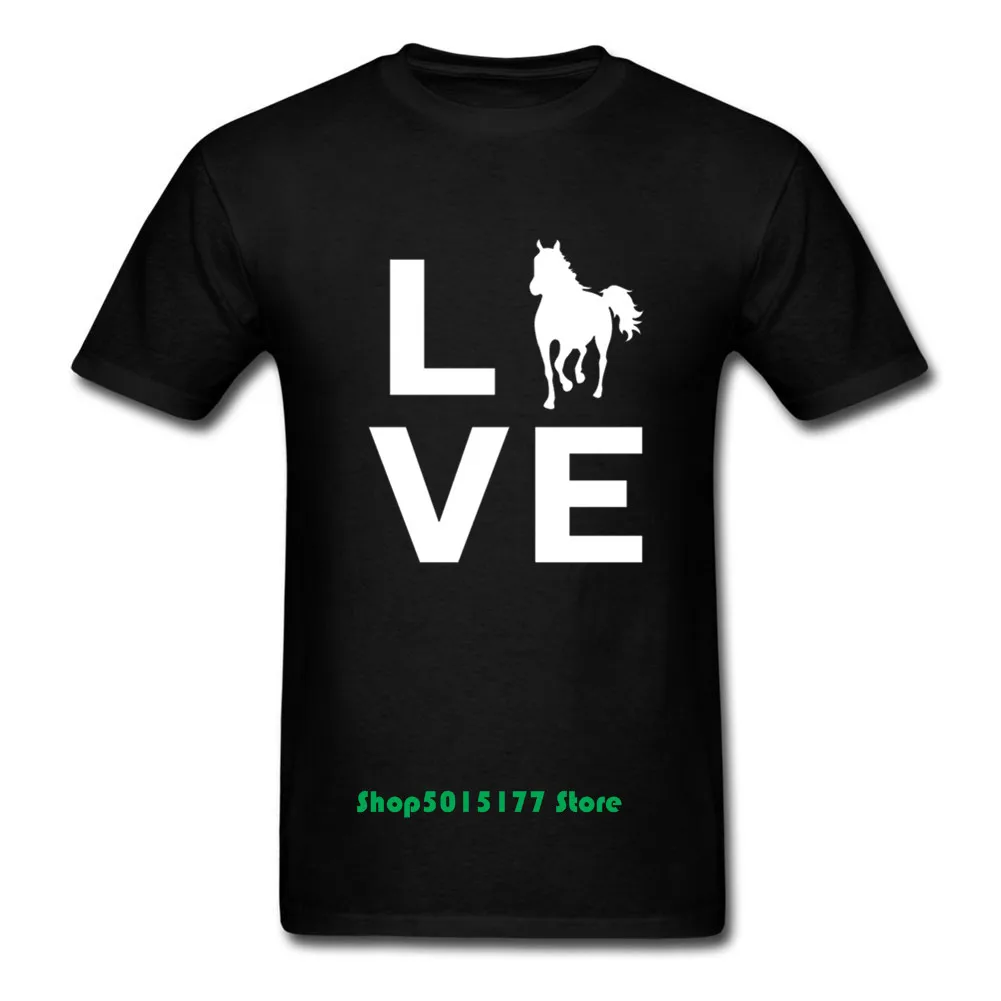 2020 Футболка с принтом Love My Horse Lover Мужская футболка коротким рукавом модная