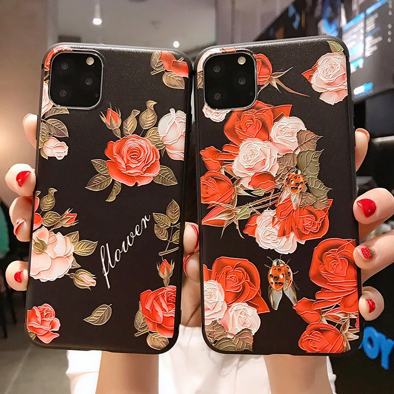 Платье в стиле ретро с цветочным узором чехол для Xiaomi Redmi Mi 9 8 A2 5X A3 Note 7 6 5 5A K20 Pro 4X