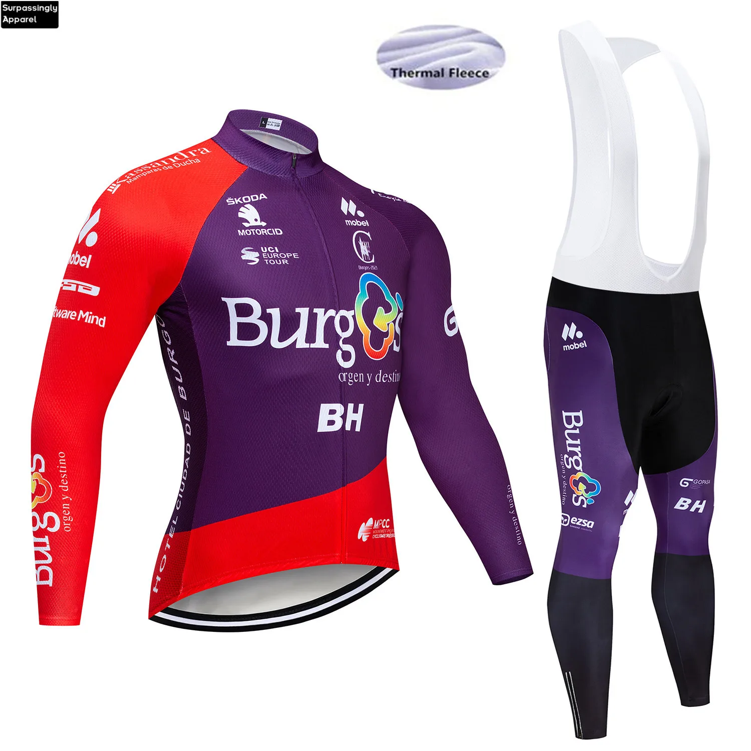 Командная Зимняя коллекция 2019 года, термо флисовая велосипедная футболка, велосипедные штаны, набор мужских 20D подушечек, Ropa Ciclismo