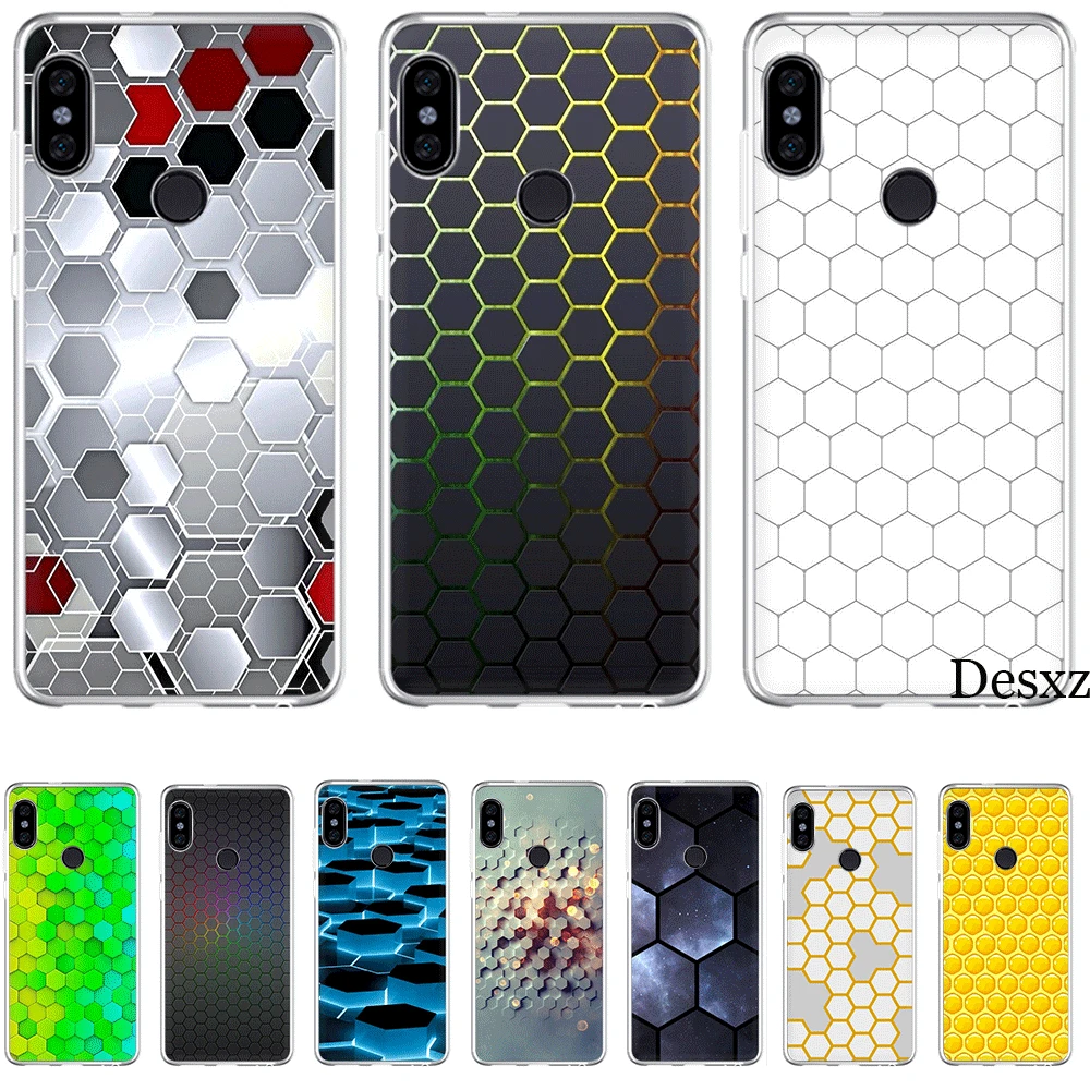 Mobile Phone Case For Xiaomi Redmi Note 6 7 Pro 5A 4 4X 3 5 Hard Cover Honeycomb Wave Point1 | Мобильные телефоны и