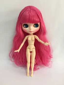 

joint body Nude Blyth Doll, rose red hair Factory doll Fashion doll Suitable For DIY Change BJD Toy For Girls