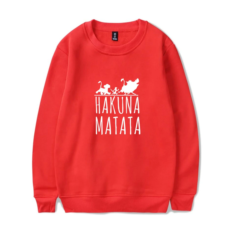 The Lion King Hakuna Matata мужские хлопчатобумажные толстовки модная толстовка с длинными рукавами новая горячая Harajuku уличная