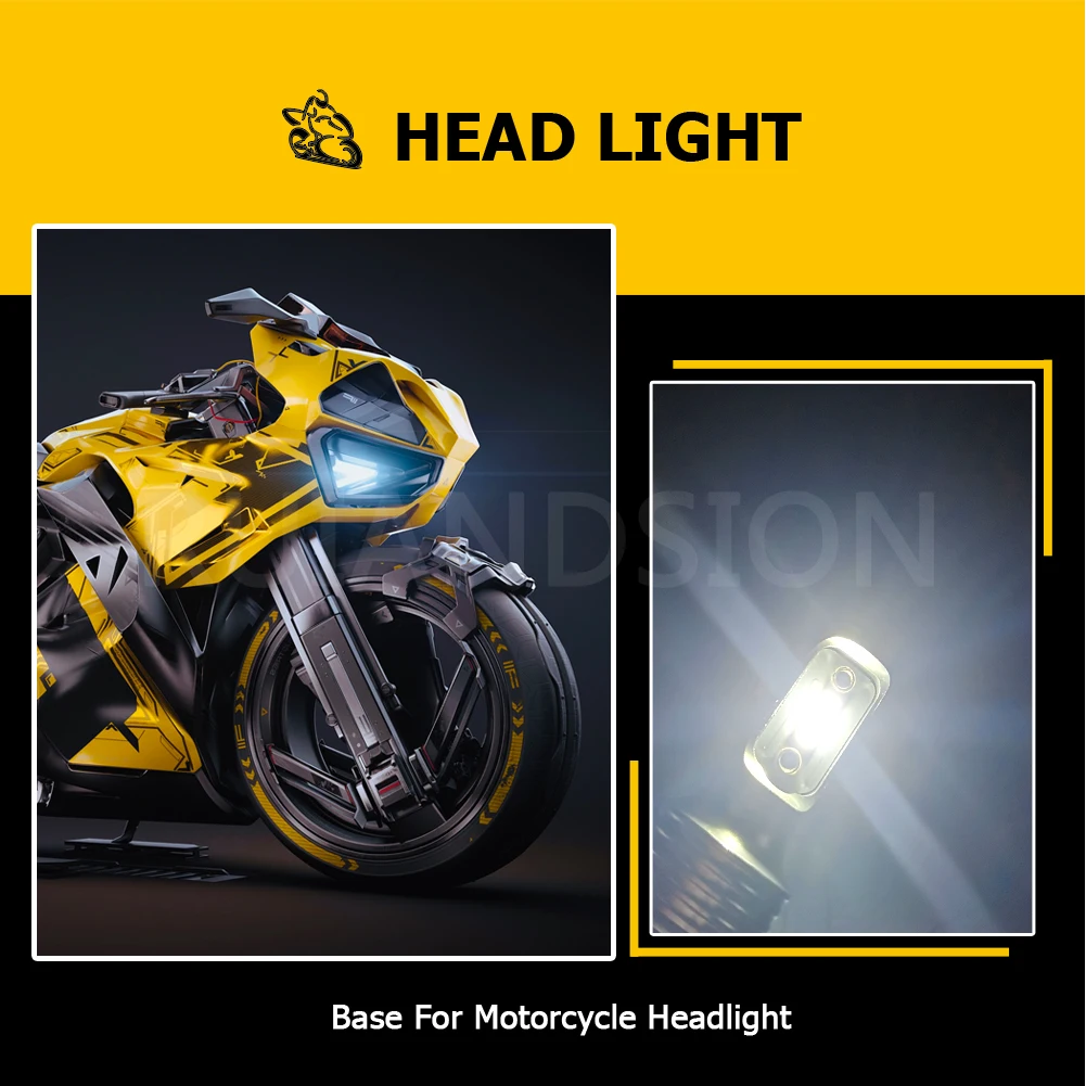 RUIANDSION 1Pcs P26S P45T CSP LED Motorcycle Speed Scooter Headlight 1000Lm Tractor Fog Lamp 10V-30V 12V 24V White 6000K 9W