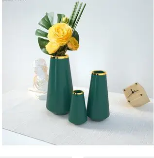 

GREEN FROSTED CERAMIC VASE PHNOM PENH FLOWER ARRANGEMENT ORNAMENTS DESKTOP DECORATION FLORAL CRAFTS PORCELAIN VASES HOME DECOR