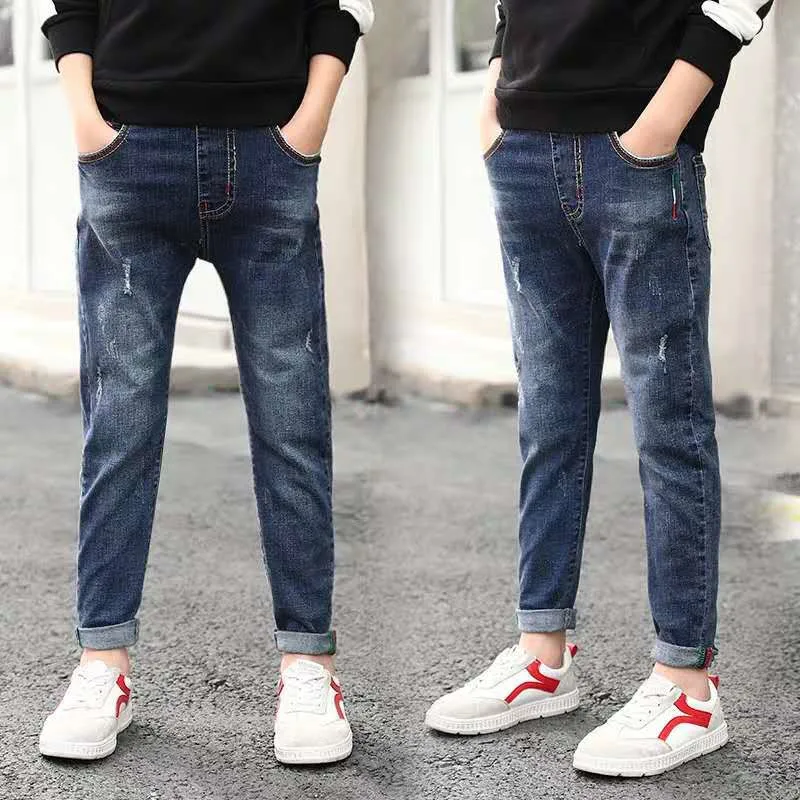 701- Autumn Casual Trousers Boys Jeans Infantil Bottom Children Denim Kids Clothing Baby Pants Jean Teenager Clothes Boys Pants 3-13T - Цвет: 701-
