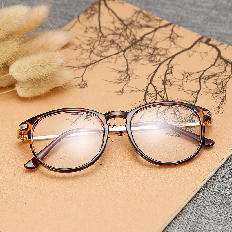

SEEMFLY 2019 Vintage Cheap Glasses Frame Women Men's Ultra-light Elegant Optical Frame Plastic Titanium Alloy Round Eyeglasses