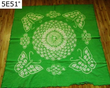 

Japanese Shibori Tie dye Arts Big flower and butterfly Amazing Painting / Handmade Kanoko Table Cloth Many Uses Mats pads Cover