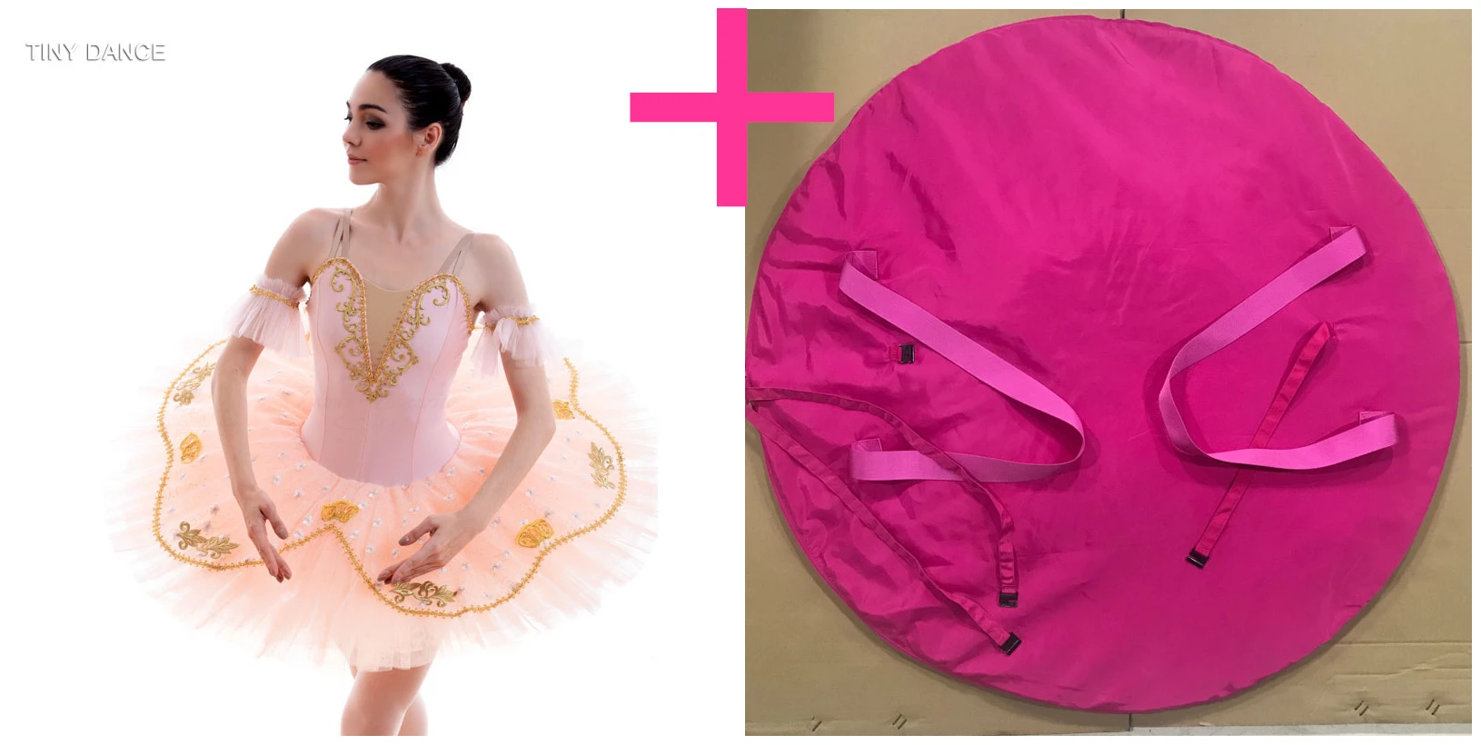 tutu and pink bag Пре-профессиональная балетная юбка-пачка для девочек Стандартный Размеры балетный танцевальный костюм, 7 слоев жесткая фатиновое балетное с юбкой пачкой Туту платье BLL020 - Цвет: tutu and pink bag