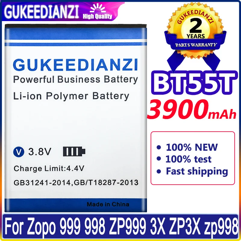 Аккумулятор GUKEEDIANZI 3900mAh BT55T для ZOPO 999 998 9530 9520 3X ZP998 ZP999 ZP3X ZP9520 ZP9530 батареи телефона |