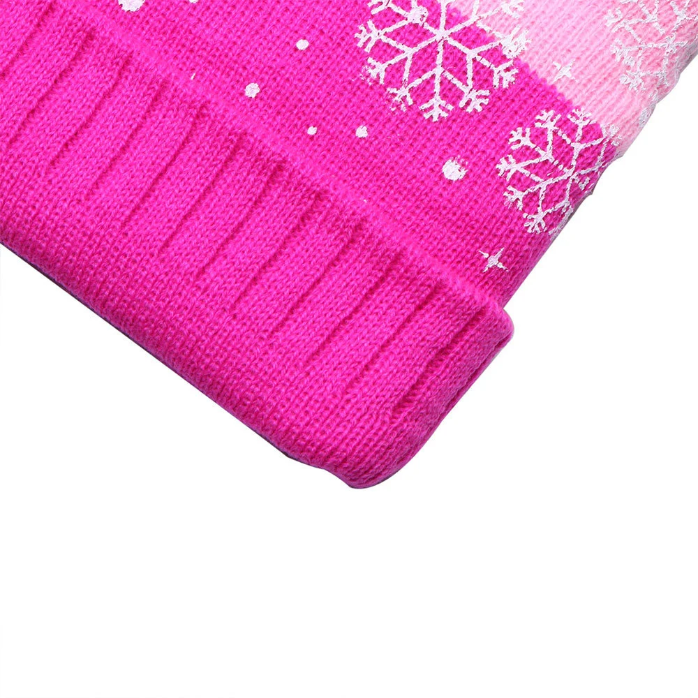 SYi Qarce, Рождественская шапка со снежинками, шарф, комплект из двух предметов, теплая вязаная шапка с шарфом, Skullies Beanies для мальчиков и девочек, Рождественский подарок