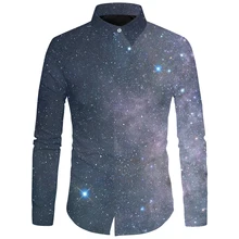 Cloudstyle – chemise à manches longues pour hommes, hauts imprimés en 3D, mode, col rabattu, Streetwear, vêtements à boutons, automne