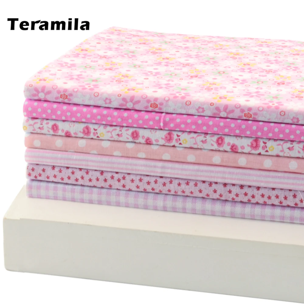 1Sets 7 Pieces Plain Cotton Patchwork Fabric Fat Quarter Bundle for Art Work Quilting Sewing Decoration Clothing Home Textile|fabric leopard|fabric