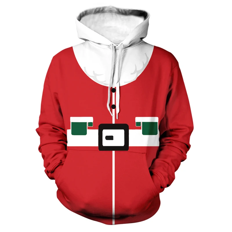 

Trendy Santa's Clothes Men Hoodies Christmas Gift 3D Print Sweatshirt Casual Harajuku Hoody Pullovers Oversize Itself Sweatwear