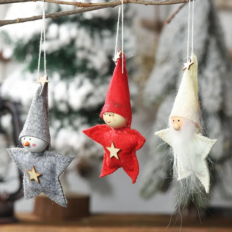 Noel Рождество Девочка Мальчик Куклы Орнамент с рождественской елкой Navidad Noel Deco рождественские украшения для дома год подарок для детей