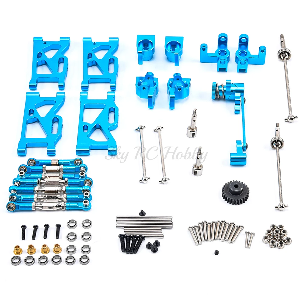 

Metal upgrade Kit Drive Shaft Pull Rod Swing Arm Steering Cup C seat Gear For WLtoys 124019 124018 144001 1/14 RC Car spare part