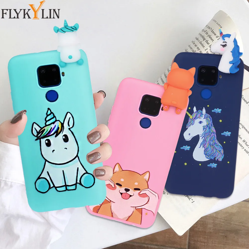 Etui Xiaomi Redmi Note 7 8 6 Pro Чехол для huawei mate 30 lite 3D панда Единорог силиконовый чехол Funda 7A |
