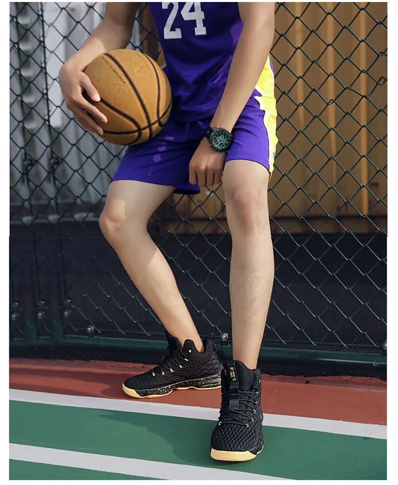 Новинка, стильные дышащие баскетбольные кроссовки для мужчин, высокие противоударные кроссовки для женщин, супер светильник, противоскользящие спортивные мужские кроссовки Lebron