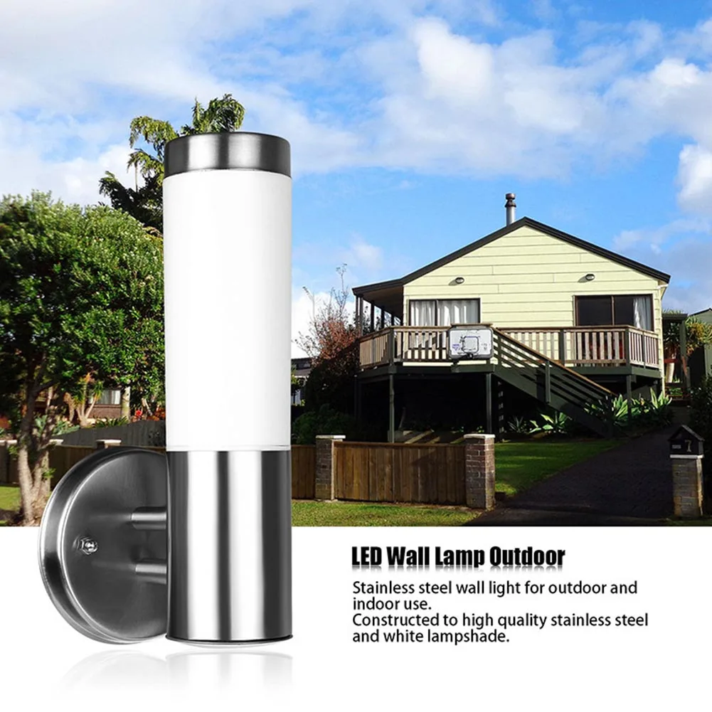 Outdoor Waterproof Modern LED Light Easy Install Indoor Decorative Multipurpose Stainless Steel Porch Home Wall Lamp Durable