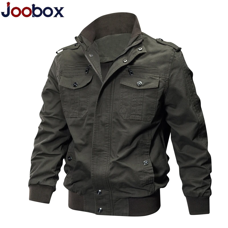 

Euro Size Autumn Winter Military Jacket Men Windbreaker Cotton Bomber Jacket Men's Air Force Multi-pocket Cargo Jackets S-3XL