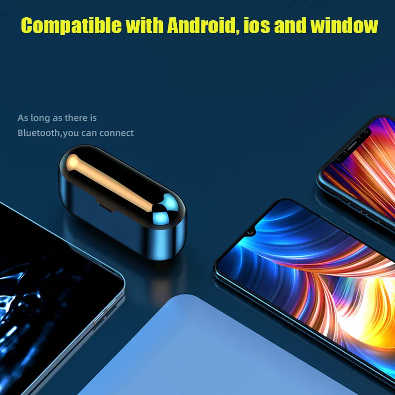 Mini Headphones F9 TWS Bluetooth 5 0 Earphones Earbuds In Ear Wireless Sport Gaming Headsets With Charging Case for Xiomi Phones