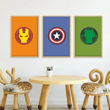 

Marvel Avengers Superhero Iron Man Captain America Spiderman Cartoon Home Decor Poster cuadros decoracion salon No Frame o667