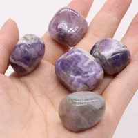 Ornements en pierre semi-précieuse naturelle, forme irrégulière, Lapis Lazuli, améthyste, ornement de jardin pour aquarium, gemme polie, 1 pièce, vente en gros 2