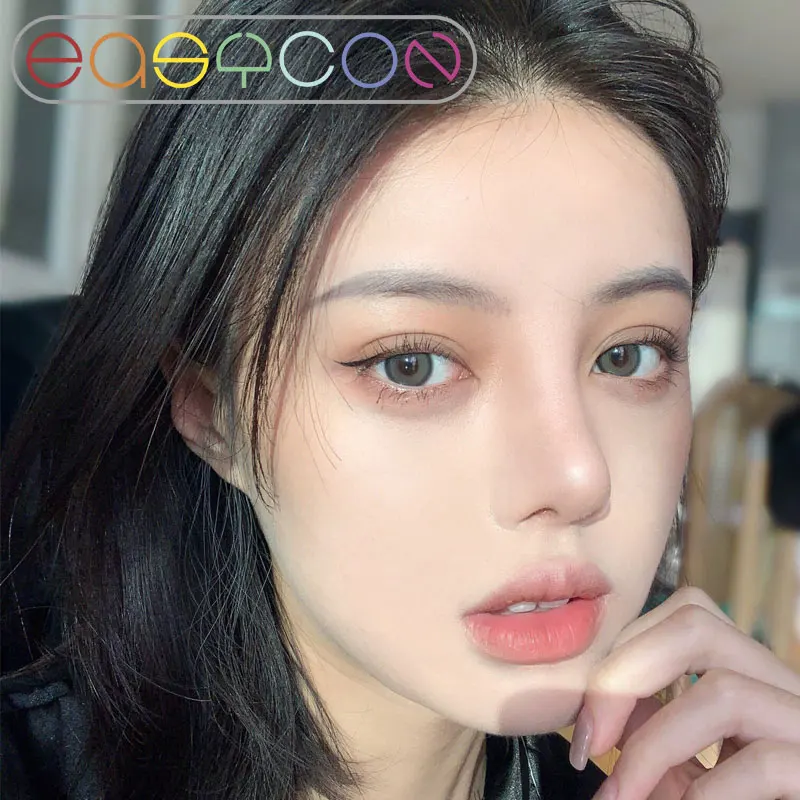 EASYCON Цветной контактные линзы черный круг глаз натурального свежего молока для