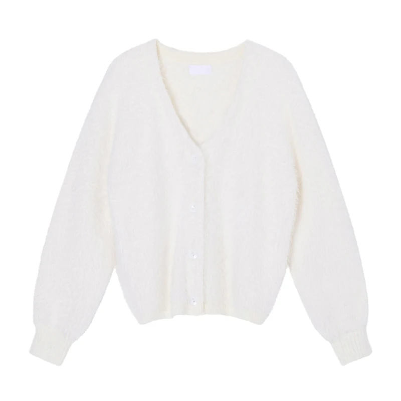 [EAM] Gray Big Size Knitting Sweater Loose Fit