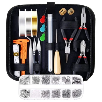 

New-Jewelry Making Supplies Kit With Jewelry Tools Jewelry Wires And Jewelry Findings For Jewelry Repair And Beading