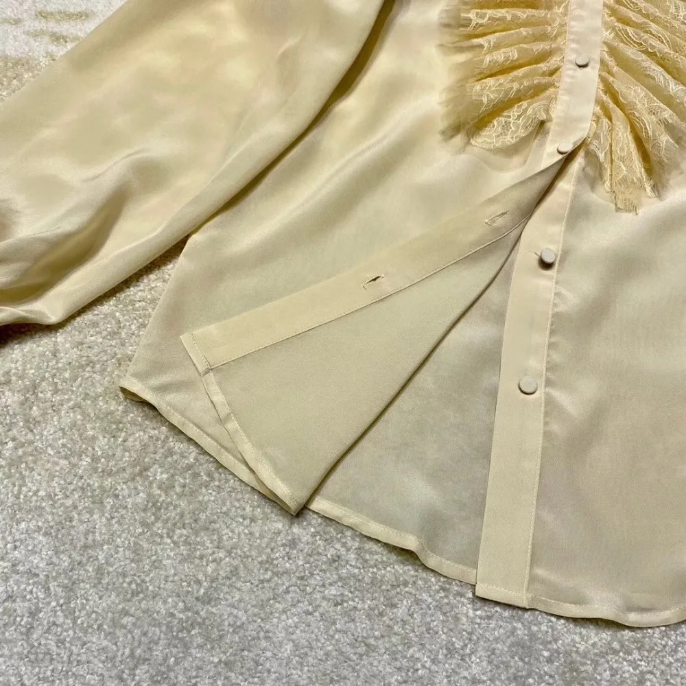 AH12264, модные женские блузки и рубашки,, Подиумные, Роскошные, известный бренд, Европейский дизайн, вечерние, стильная женская одежда