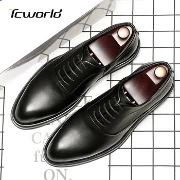 

Large Size Men's Formal Business Shoes Leather Oxford Shoes Zapatos De Hombre Formal Office Banquet Wedding Shoes US6-13