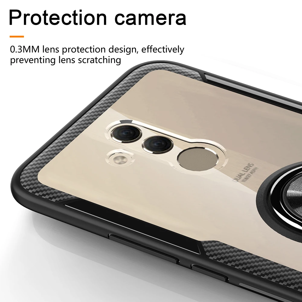 Держатель мобильного телефона чехол для huawei mate 20 Lite mate 20 Lite легкий чехол для huawei mate 20 Pro стеклянный чехол с кольцом на палец