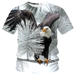 Verão águia phoenix e chama animal gráfico 3d impressão t camisa masculina moda oneck neck manga curta camisetas de grandes dimensões unisex topos