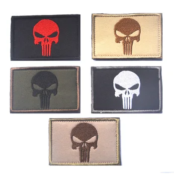 

New Military Punisher Embroidery Armbands Backpack Patches Military Uniforms Tactical Bandages Badges Cloth Label Patches