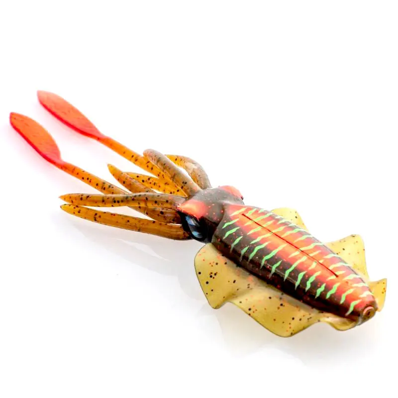 Мягкий кальмар Lure17g14.5cm УФ светящиеся кальмары приманки для рыбалки осьминог