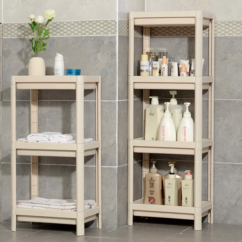

Bathroom Storage Shelf Floor Toilet Bathroom Storage Rack Plastic Multilayer Washed Supplies Storage Rack Sub Wholesale