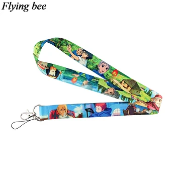 

Flyingbe Cartoon Lanyard Phone Rope Keychains Phone Lanyard for Keys ID Card Cartoon Lanyards For Men Women X0793